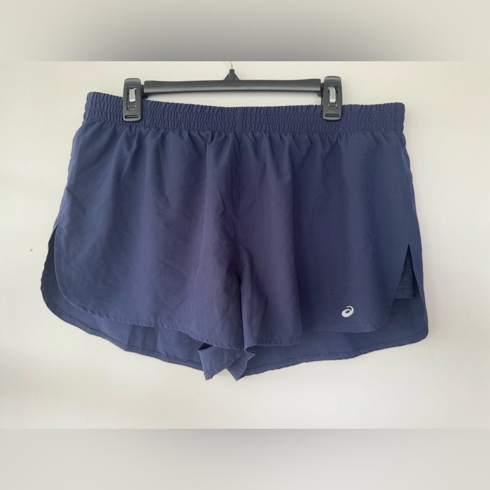 Asics Navy Blue Athletic Shorts Lightweight Breathable XL‎